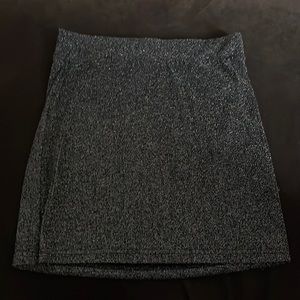 sparkle grey midi skirts